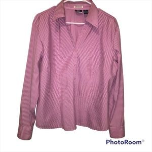 𝅺dcc Missy pink and white strip blouse